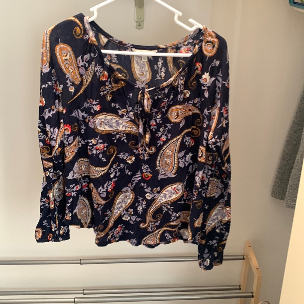 Lucky Brand paisley top size Small